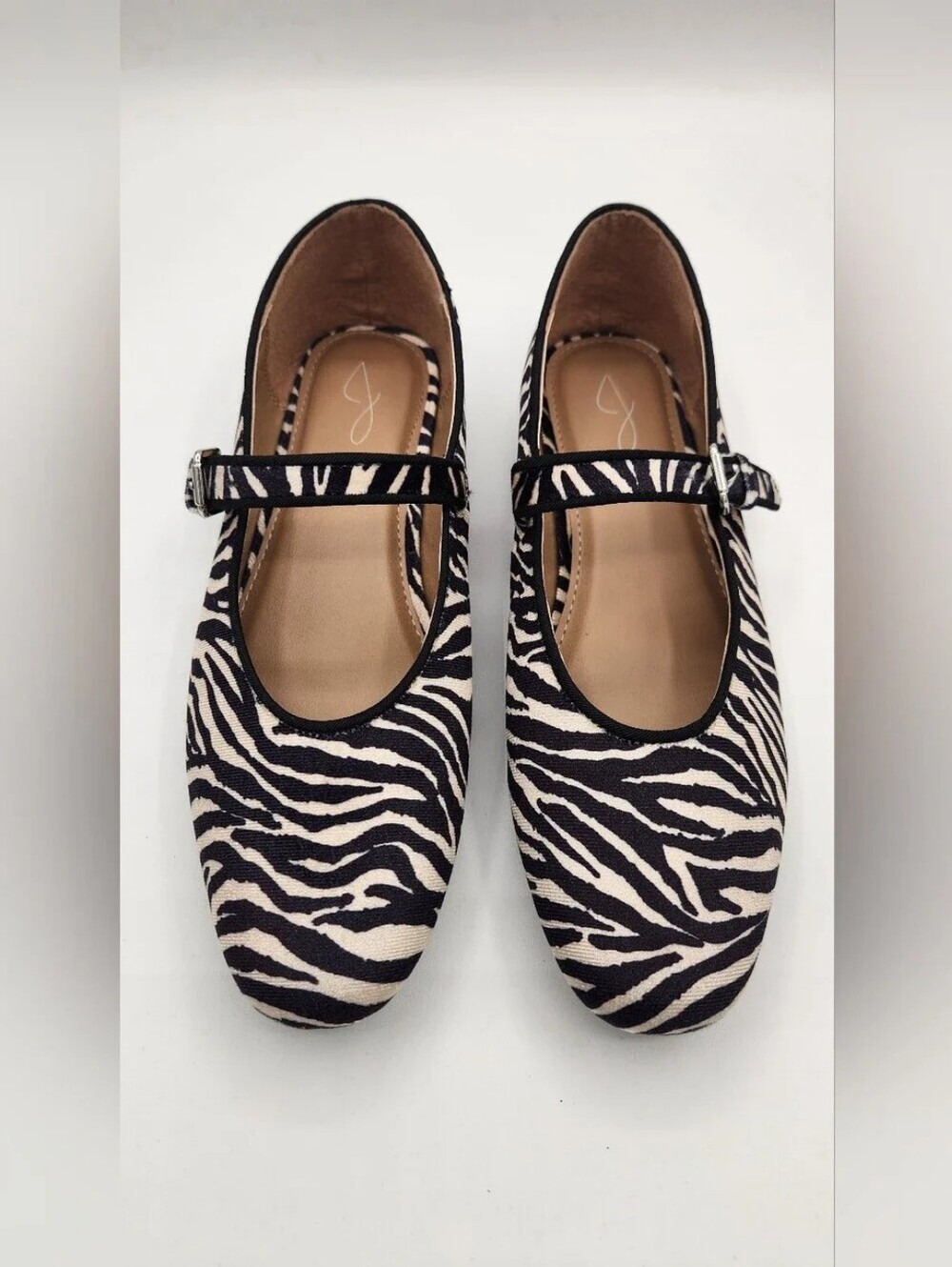 Joie x Anthropologie Zebra Print Mary Jane Flats - Size 9